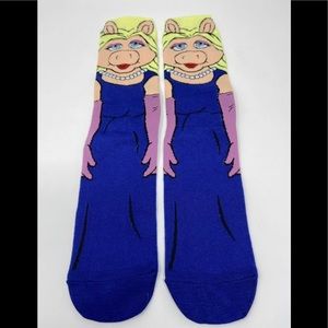 New Miss Piggy Muppets Crew Socks